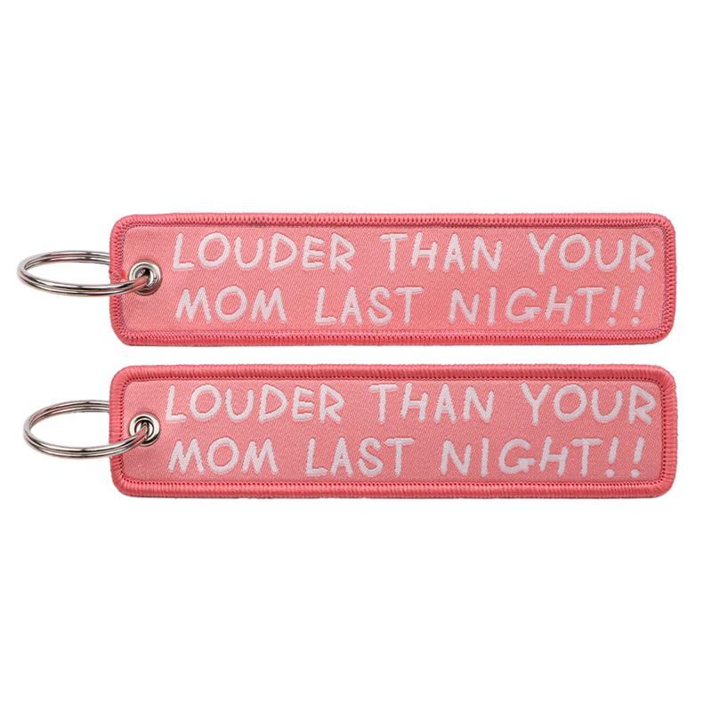 Spanish Embroidery Key Fobs Quotes Key Tags Keychain For Motorcycle Cars Key Holder Chaveiro Friends Gift