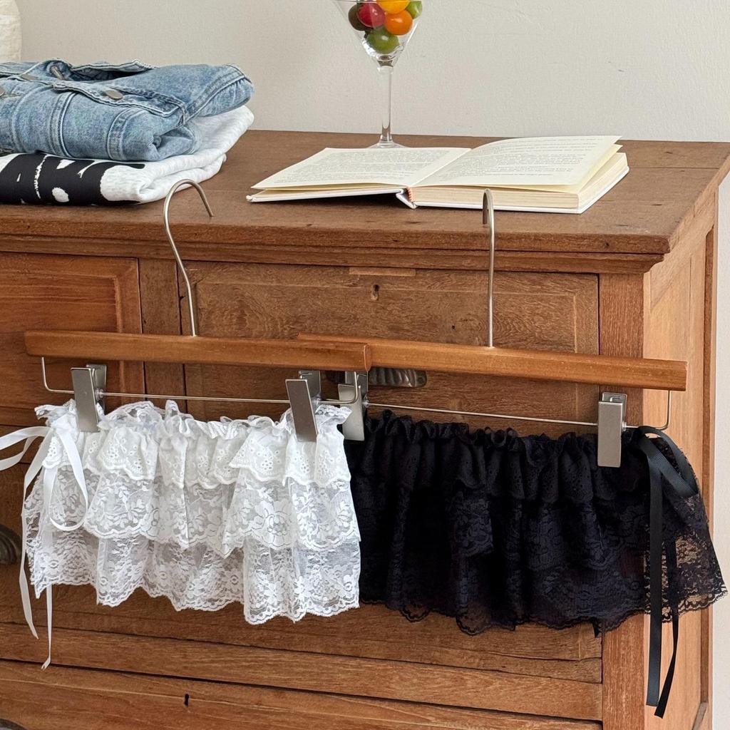 2025 Spring White Lace Layered Plus Size Midi Skirt - Versatile, Hip-Covering Style for Women