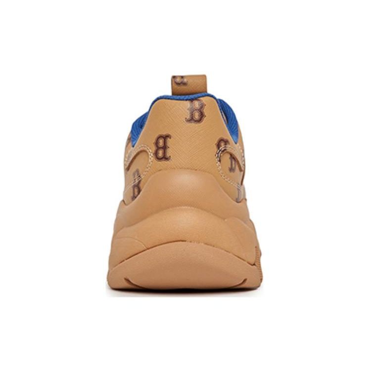 MLB Big Ball Chunky Monotive Boston Red Synthetic Leather Retro Casual Shock Absorption Non-Slip Wear-Resistant Low-Top Dad Shoes 3ASHMNP3N-43BRN