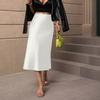 Solid Casual Loose Fishtail Skirt Women Fashion Elegant Slim Fit Satin Loose Skirts for Women Spring and Summer A Line High Waist Woman Skirt 26441