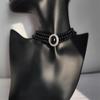 Französisches elegantes Retro-Choker-Halsband mit Imitationperlen, Halskettenkette für Frauen, Diamant-Halskettenkette