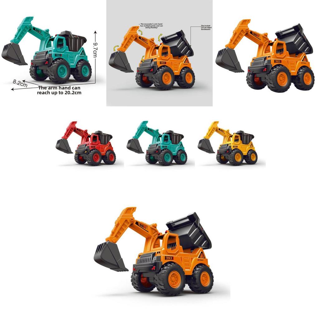 Childrens Inertia Excavator Dump Truck Toy For Developmental Play And Handeye Coordination