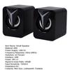 1 Pair Small USB Speaker Sound Box with RGB Light Virtual Surround Sound Computer Laptop Speaker Portable Mini Loudspeaker