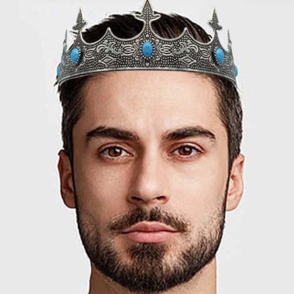 Elegant Baroque Crown Antique Bronze Prince Rhinestone Tiara Luxury Ancient Greece Tiara  Women