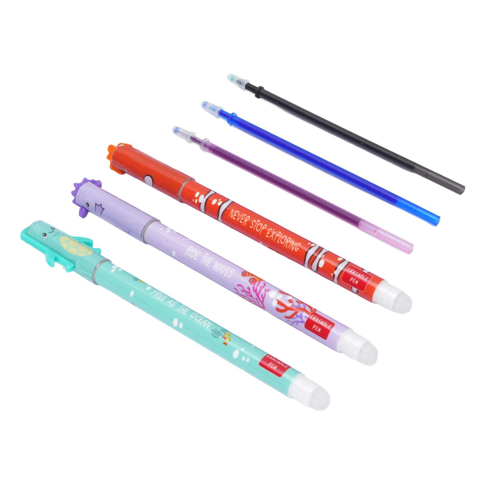 

3Pcs Erasable Pen Smoother Writing Premium Ink Fine Point Pen with 3 Color Pen Refill for Drawing Planner School