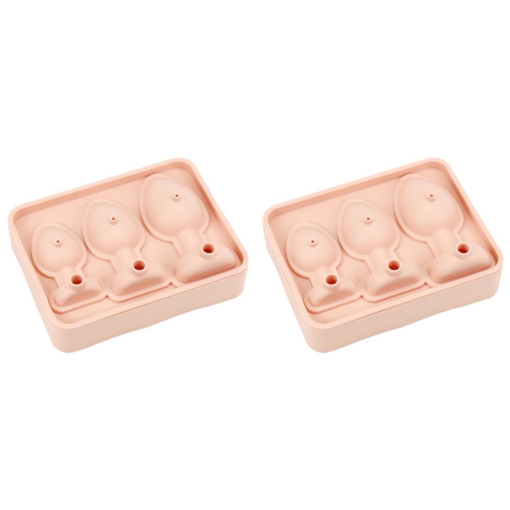 1/2Pcs Silicone Ice Cube Mold Funny Butt Plug Shaped Tray Maker for Parties Bars Cocktail Whiskey Dining DIY Kitchen Gadgets