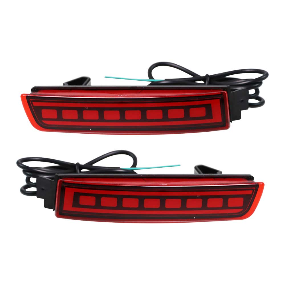 2PCS LED Reflector For Nissan Kicks 2016 - Car Tail Light Rear Fog Lamp Bumper Light Auto Bulb Brake Light