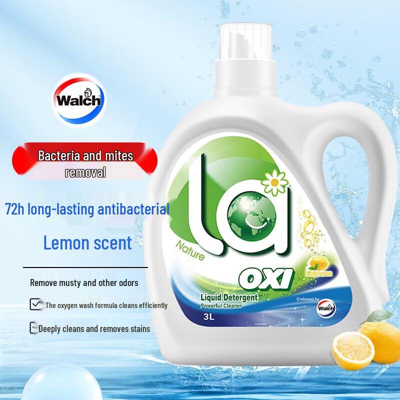 Walch Oxygen Laundry Detergent, Lemon Scent, 3L