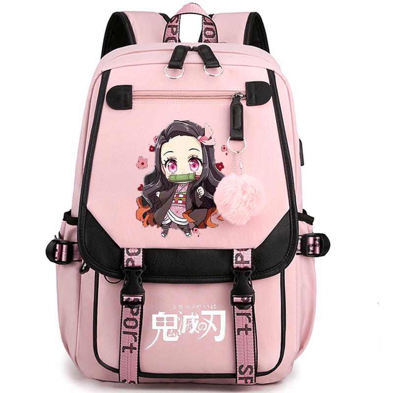 Sun Man Ghost Destroy Peripheral Backpack Large Capacity Teen Student School Bag USB Interface Computer Bag Travel Bag