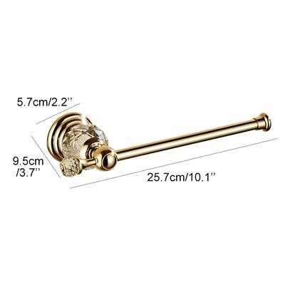 Gold Paper Roll Holder Crystal,Chrome Toilet Paper Holder, Crystal Bathroom Tissue Paper Holder Silver Toilet Roll Hanger Wall