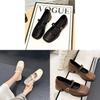 Mary Janes Womens Flat Shoes Pu Leather Low Heel Casual Footwear For Daily Use