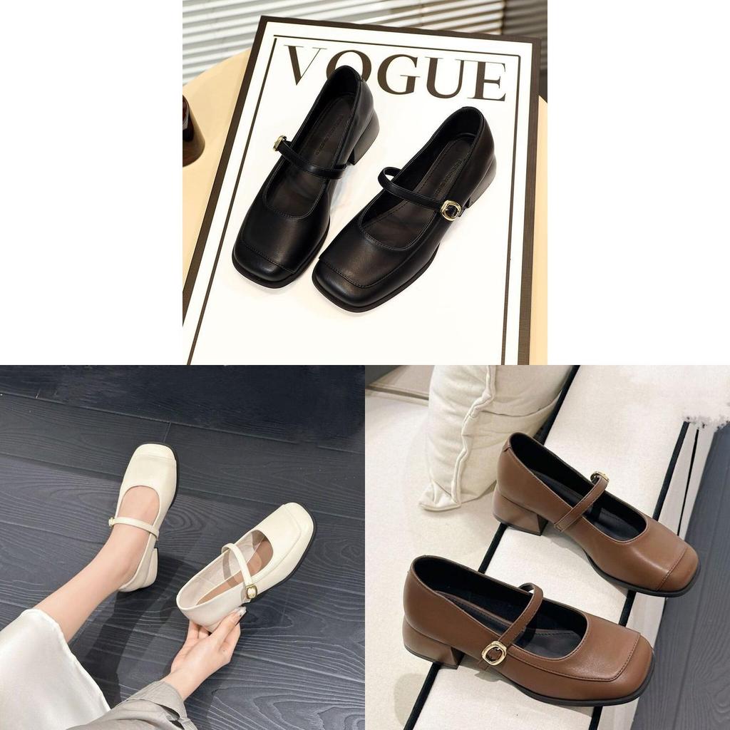 Mary Janes Womens Flat Shoes Pu Leather Low Heel Casual Footwear For Daily Use