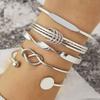 Punk Trendy Multilayer Bracelets for Female Elegant Delicate Twist Sparkling Adjustable Bangles Jewelry Couples Gifts