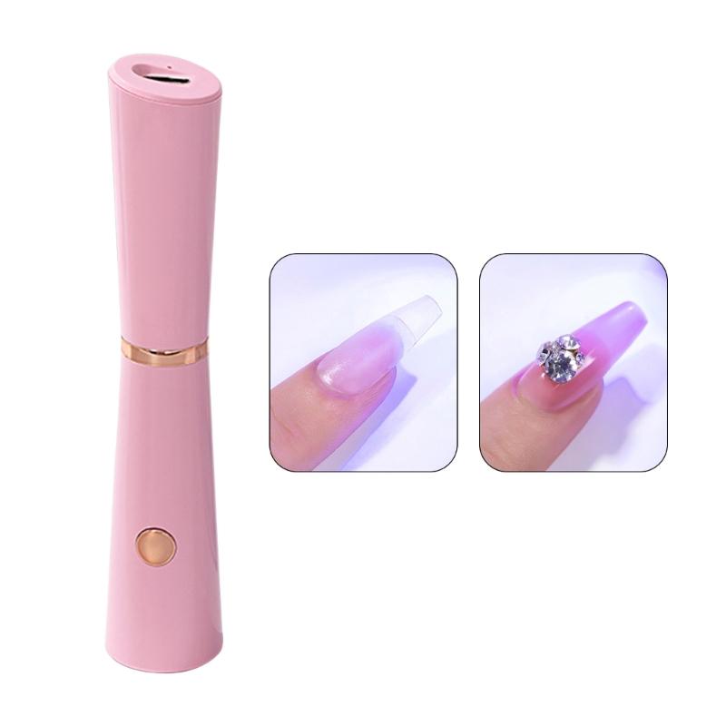 UV LED Nail Lamp Flashlight Pen for Manicure 3W Gel Polish Drying Machine with Large-Touch LED Smart-Nail Dryer Portable