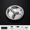 20cm Stainless Steel 3-Compartment Round Plate