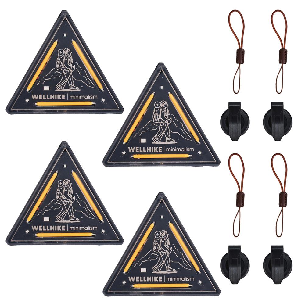 Portable Mini Camping Lights With Magnetic Suction And Lanyard Multi-Functional Tactical Triangle Lights Suitable For Camping