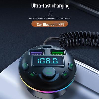 Transmetteur FM Bluetooth Q21 avec Câble à Ressort & Chargeur de Voiture Rapide QC3.0 PD20W