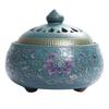 Enamel Lotus Pattern Ceramic Incense Burner for Home Use