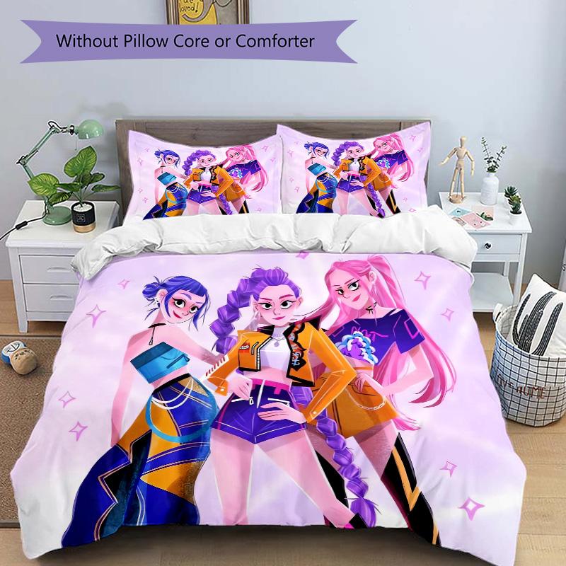 Futuristic Fashion Trio Print 3Pcs Bedding Setduvet Cover With 2 Bedropillowcase Home Birthday Gift