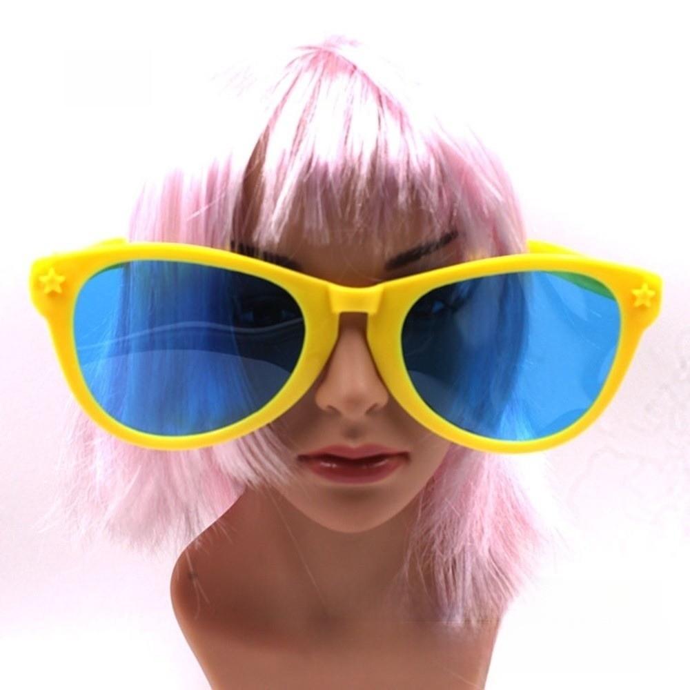 Oversized Big Sunglasses Large Frame Photo Props Trendy Funny Glasses Hawaii Tropical Party жёлтый
