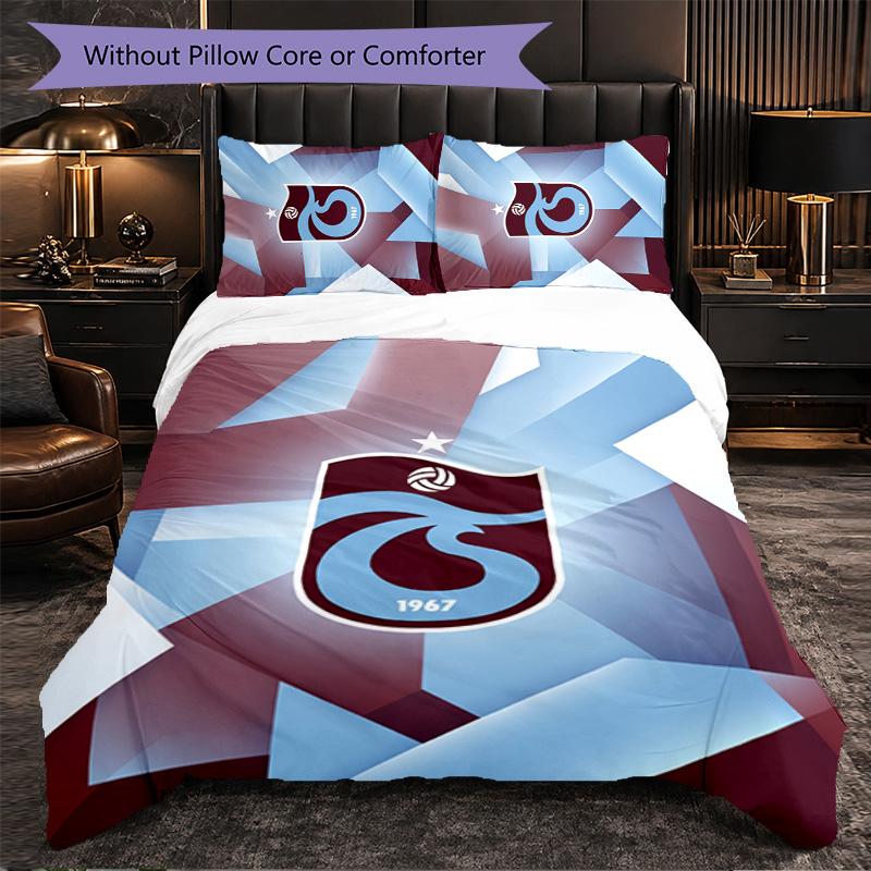 Biancheria da letto a tema Trabzonspor FC Set 3 Pezzi Copripiumino Biancheria da letto Decorativa per Camera Adolescenti Decorazione Casa