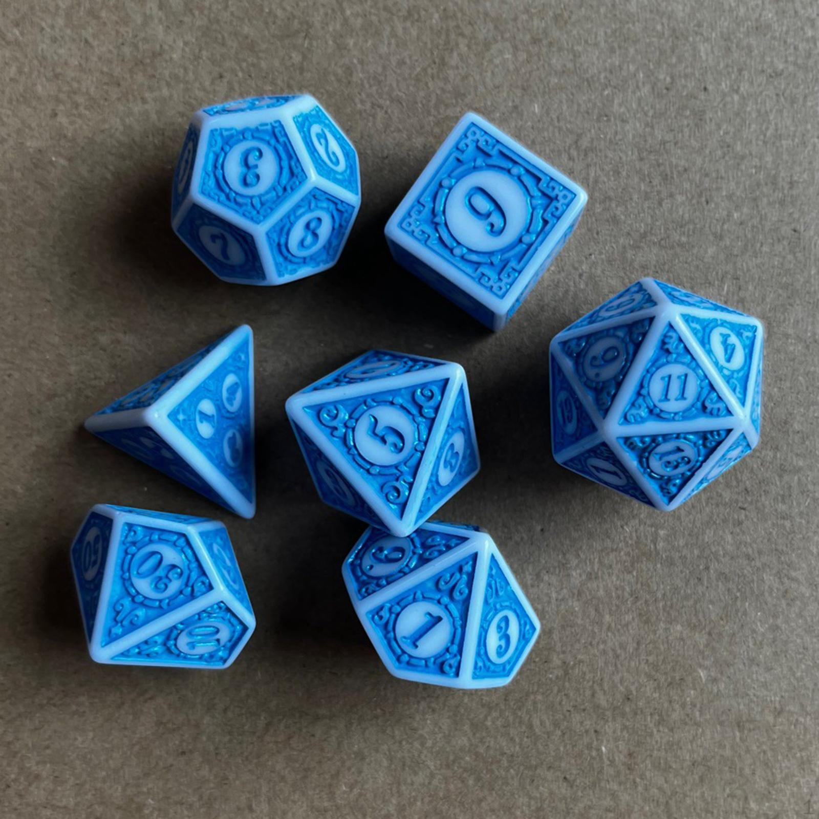 

7 Pieces Acrylic Dice, Multi-Sided Party Favors Game Polyhedral for Board