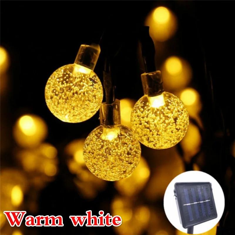 Solar Powered 50 LED String Lights Garden Path Yard Decorative Lights Outdoor Waterproof