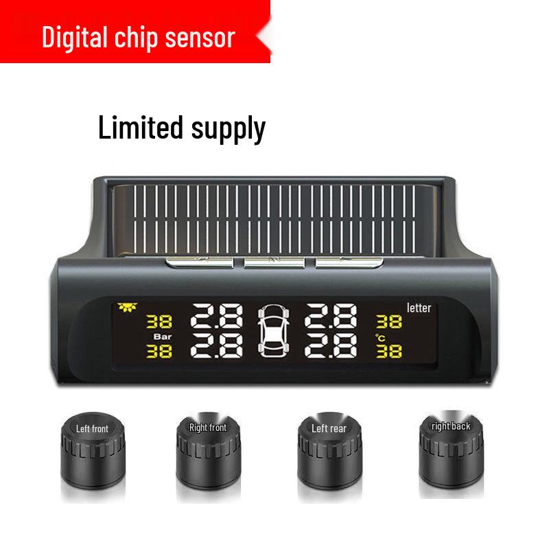 Wireless Solar Tire Pressure Monitor with High-Precision Real-Time Detection