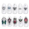 Krásný Butterfly Lustr Petal Nail Art Sticker Water Transfer Decal Manicure