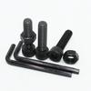 Hex Socket Head Cap Screws Nut M2 M3 M4 M5 M6 Grade 12.9 Machine Screw  Alloy Steel Black Bolt Nut Hexagon Socket Bolt Nut Kit