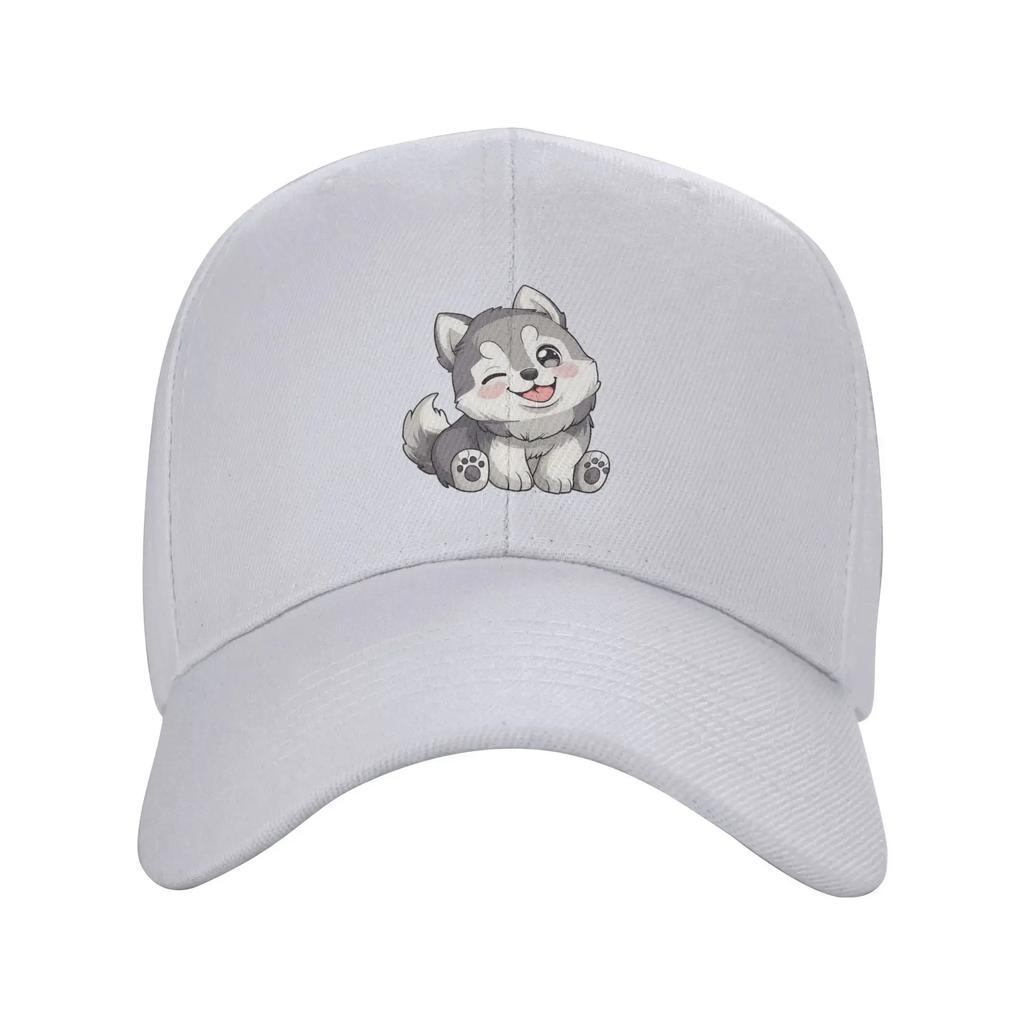Unisex Baseball Hats Cute Winking Kawaii Husky Outdoor Streetwear Summer Sports Baseball Caps Hip Hop Cap Casquette Hats