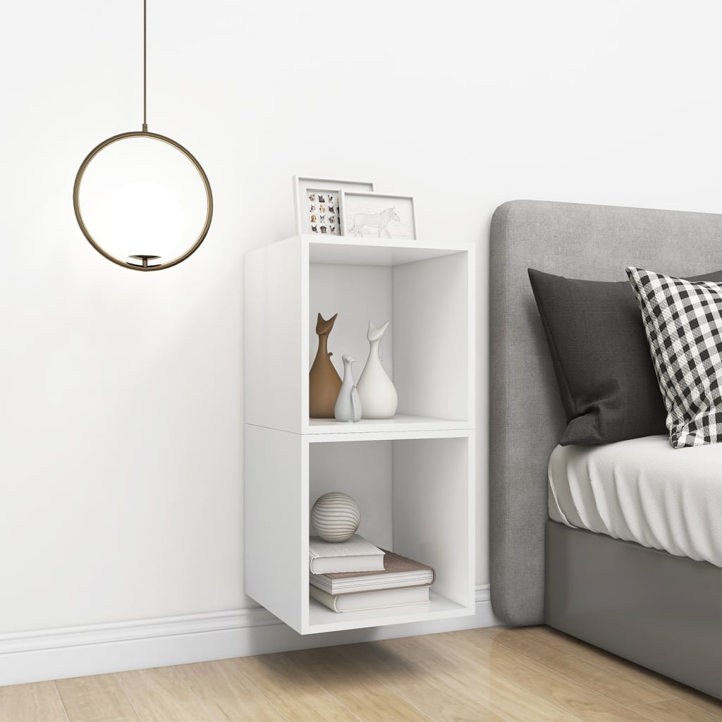 Wall Cabinets 2 pcs White 37 x 37 x 37 cm Particleboard
