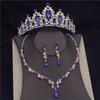 Baroque Quality Fashion Crystal Wedding Bridal Jewelry Sets Women Bride Tiara Crowns Earring Necklace Wedding Jewelry Set
