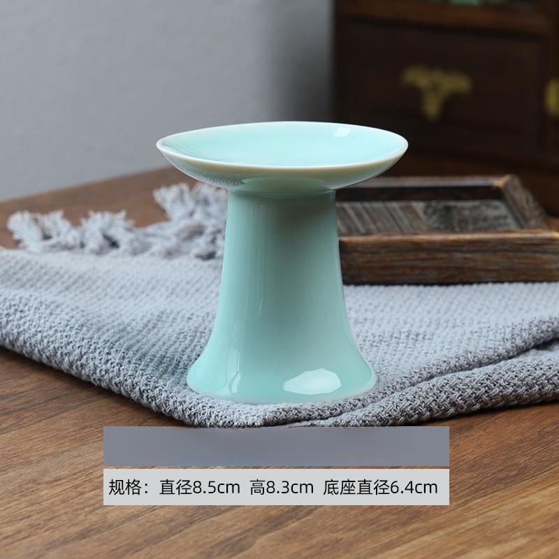 1PCS ceramic Chinese style retro lotus offering lamp holder Buddha hall offering candle holder feng shui ornament