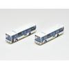 The Bus Collection: Keio Bus Goodbye Nishiko 96MC Medium-Sized Long Bus in Keio Bus Colors, Set of 2, Diorama Supplies