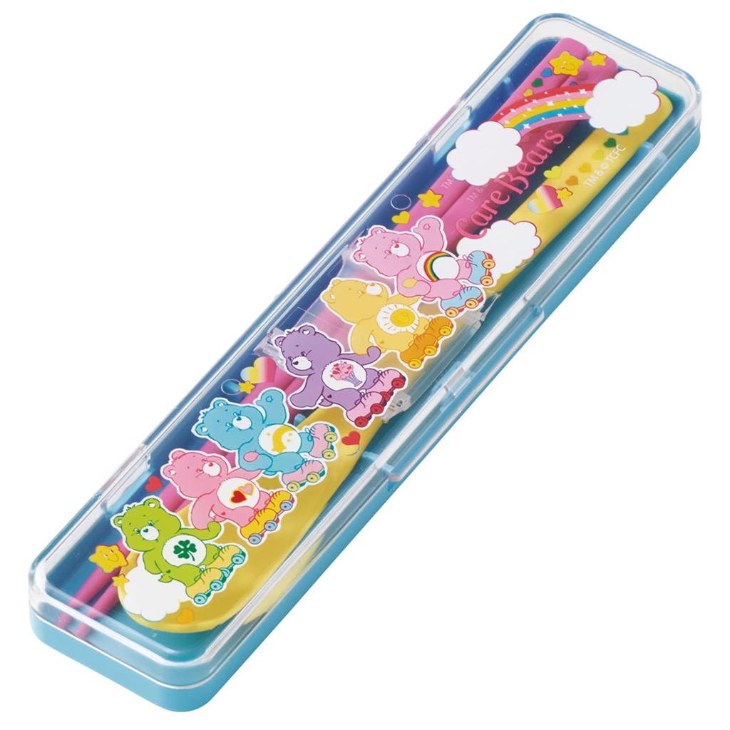 Skater-Stäbchen und Löffel-Kombination, hergestellt im Care Bears Set, 18 cm, Japan, Skateboards, CCS3SA-A