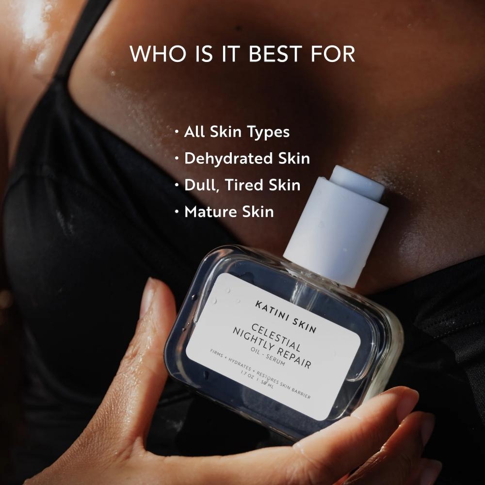 Katini Skin Celestial Nightly Skin Repair Oil Serum 1.7 Oz 50 Ml