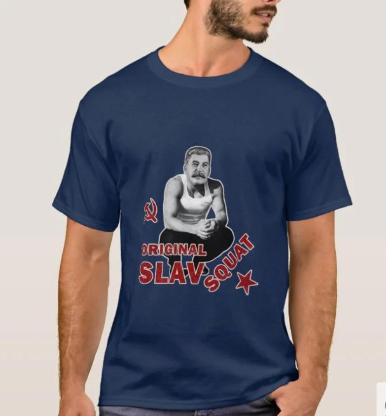 

Slav Squat Stalin TShirt Summer Cotton Short Sleeve ONeck Mens T Shirt New S3XL 4XL