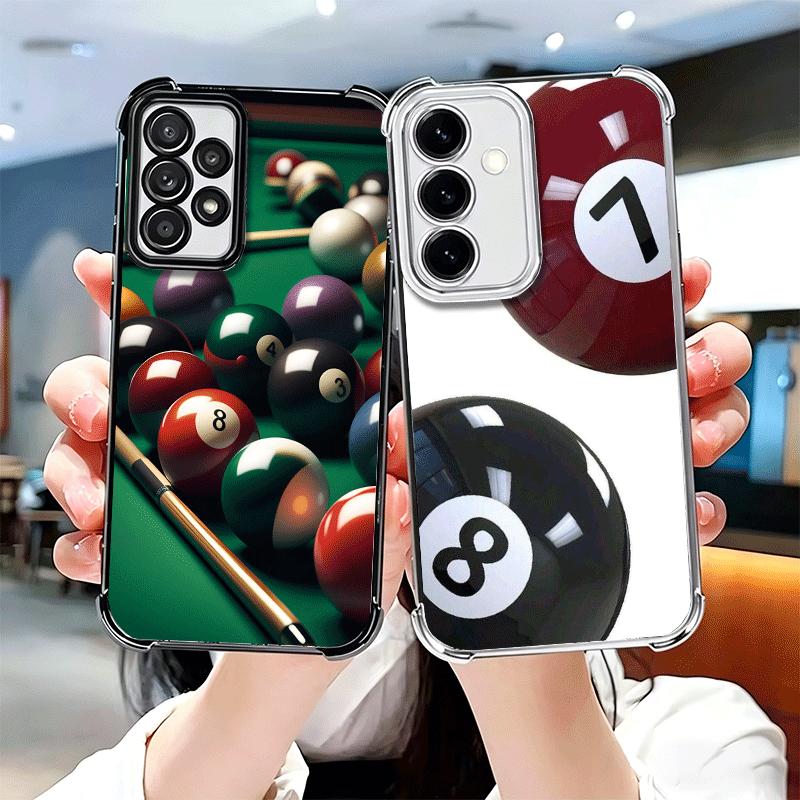 Number Eight Billiard Ball Soft Phone Case For Samsung A17 A27 A07 A37 A57 A16 A56 A15 A55 A14 A54 A13 A53 A26 A36 A25 A35 A24 A