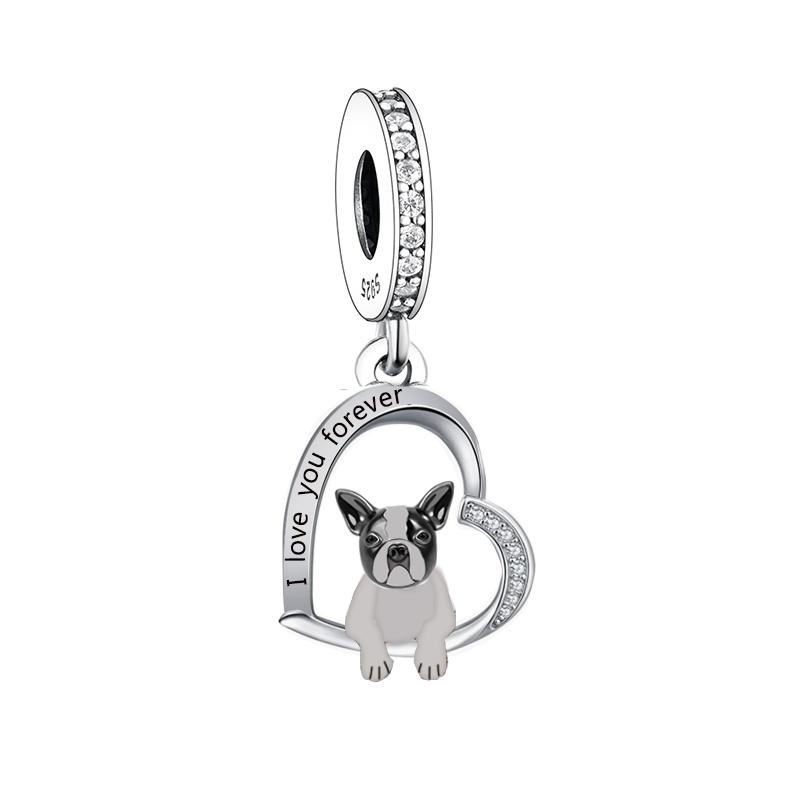 Fit Original Pan Charm Braceletcopper Yorshire Chihuahua Schnauzer Pomeranian Poodle Dog Bead For Making Women Berloque Diy
