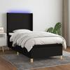 VidaXL Slat Bed Base with Mattress and LED, Upholstered Bed, Single Bed, Adult Bed for Interior Bedroom, 3138679
