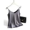 Summer Temperament Suspenders Camisole Women's Classic Tank Top Stylish V-neck Silky Satin Sleeveless Top