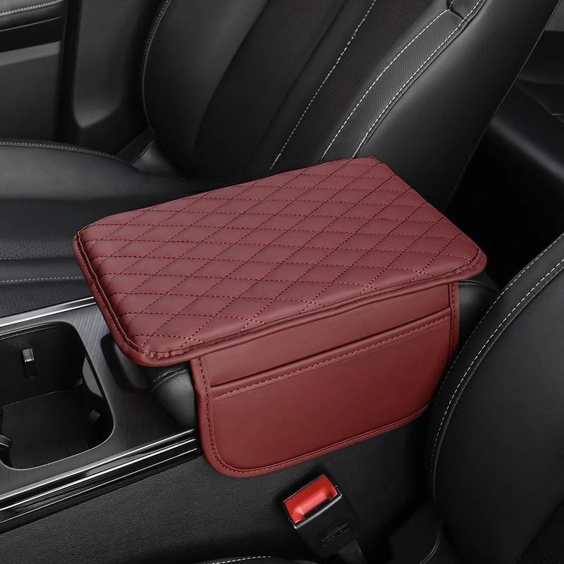 Cutie Cotieră Consola Centrală Auto, Piele PU cu 2 Genți de Depozitare, Organizator Auto Universal pentru Toate Sezoanele, Suport Braț, pentru Accesorii Interioare Auto