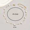18k Gold Plated Stainless Steel Beaded Necklace, Suitable for Daily Wear and Holiday Gifts for Friends