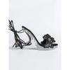 Neue Keilabsatz-Hochzeitsschuhe in Sonderform, sexy Auto-Modell-High Heels, transparente dicke Absätze, Kristall-Sandalen mit eckiger Spitze LFD-9930-10