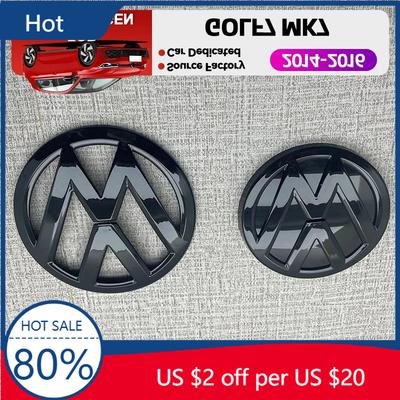 Nuevo Para VW VOLKSWAGEN Nuevos Emblemas 2uds Insignia de Reemplazo Para Golf 7 MK7 2014 2015 2017 2016 Parrilla Frontal del Capó del Coche Rea
