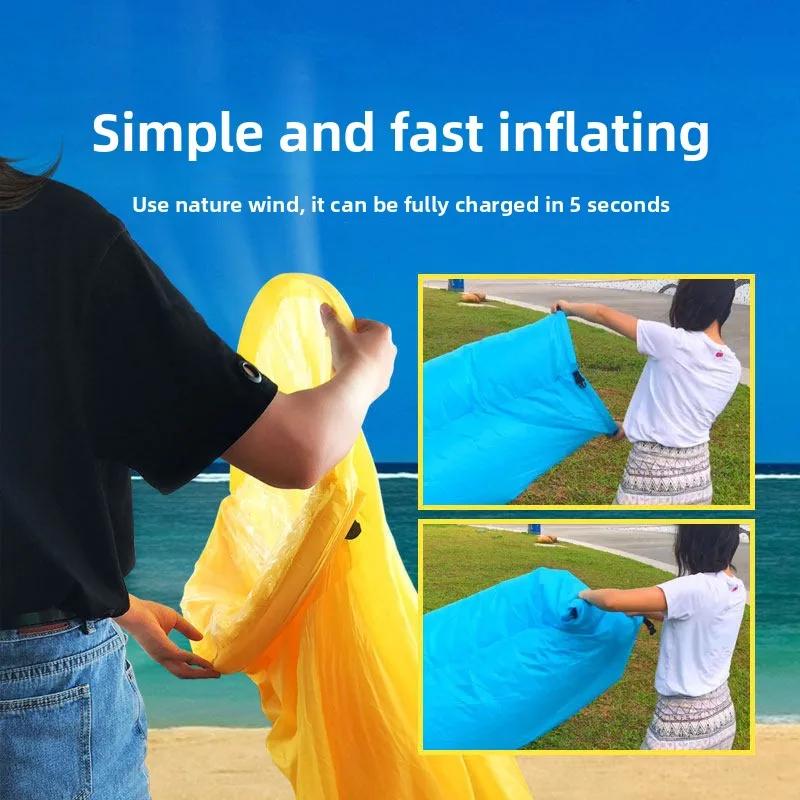 DurableAir Lazy Inflatable Sofa Bag Portable Camping Sofa Mattress Music Festival Recliner