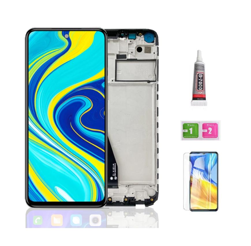 

Для Redmi Note 9 Redmi 10X 4G ЖК-дисплей с рамкой сенсорный экран стеклянная панель в сборе чёрный