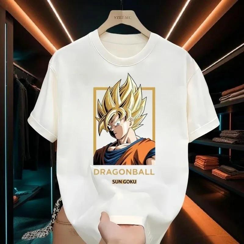 

Dragon Ball Z Super Saiyan Goku Minimal Portrait Graphic T-Shirt Anime Classic White Unisex Casual Streetwear T-shirt 4XL