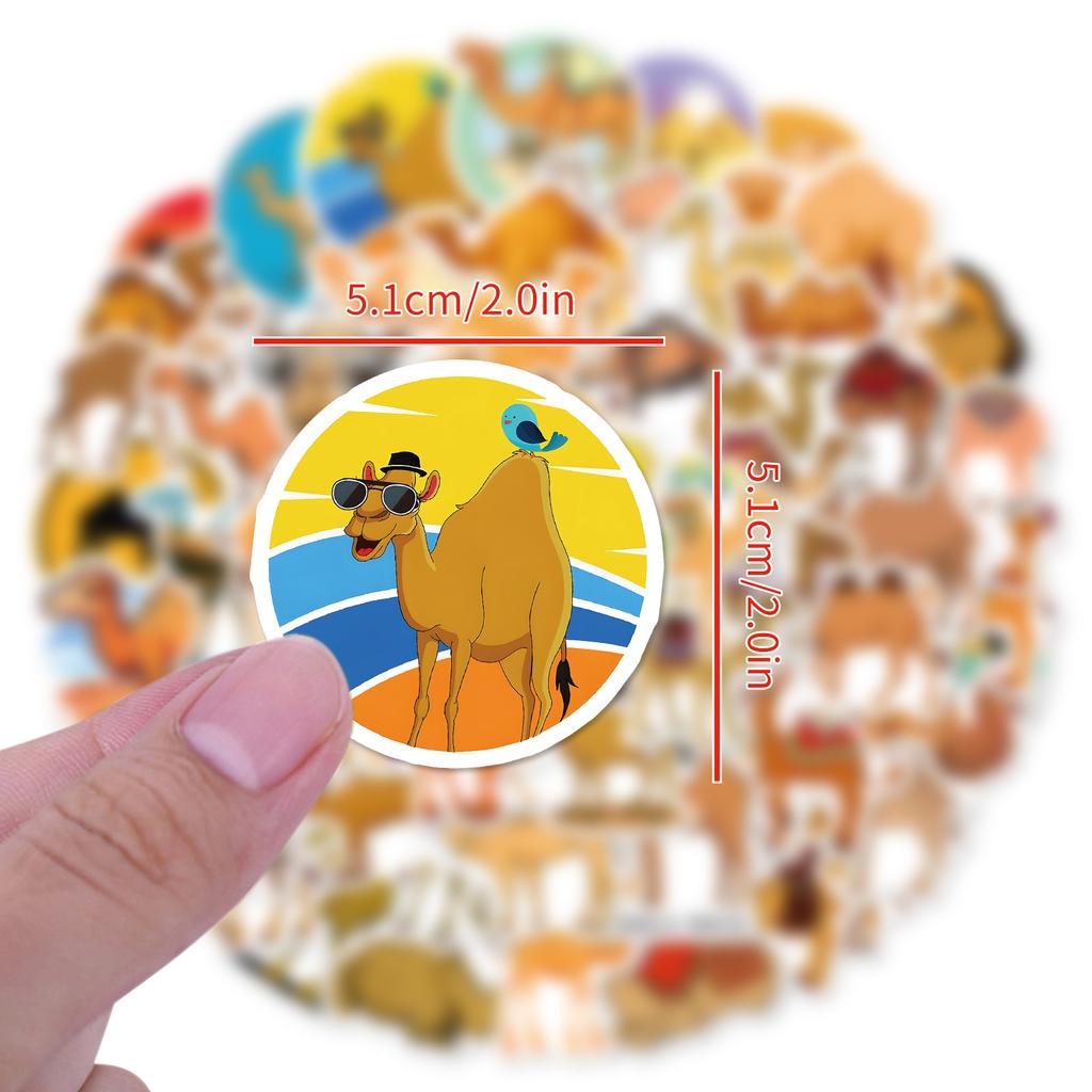 60 Cartoon Tier Kamel Graffiti Aufkleber für Kinder DIY Skateboard Koffer Handy Dekoration Wasserdichte Aufkleber